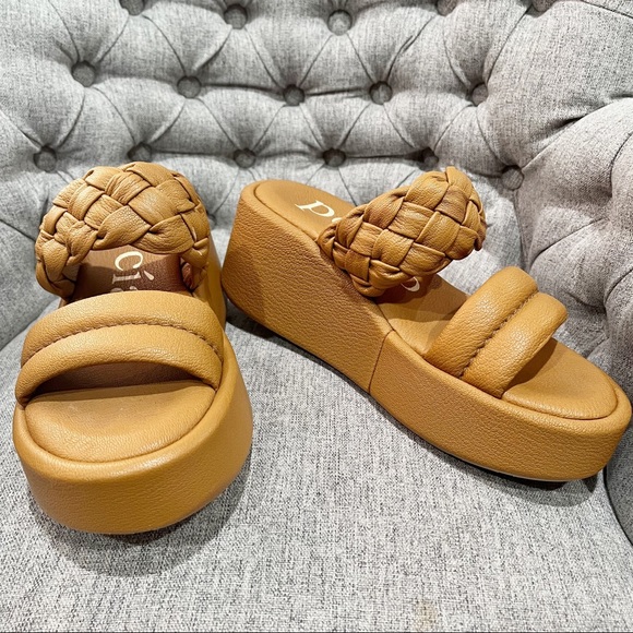 Pedro Garcia Braided Napa Platform Wedge Sandals size 36.5 - Picture 7 of 11